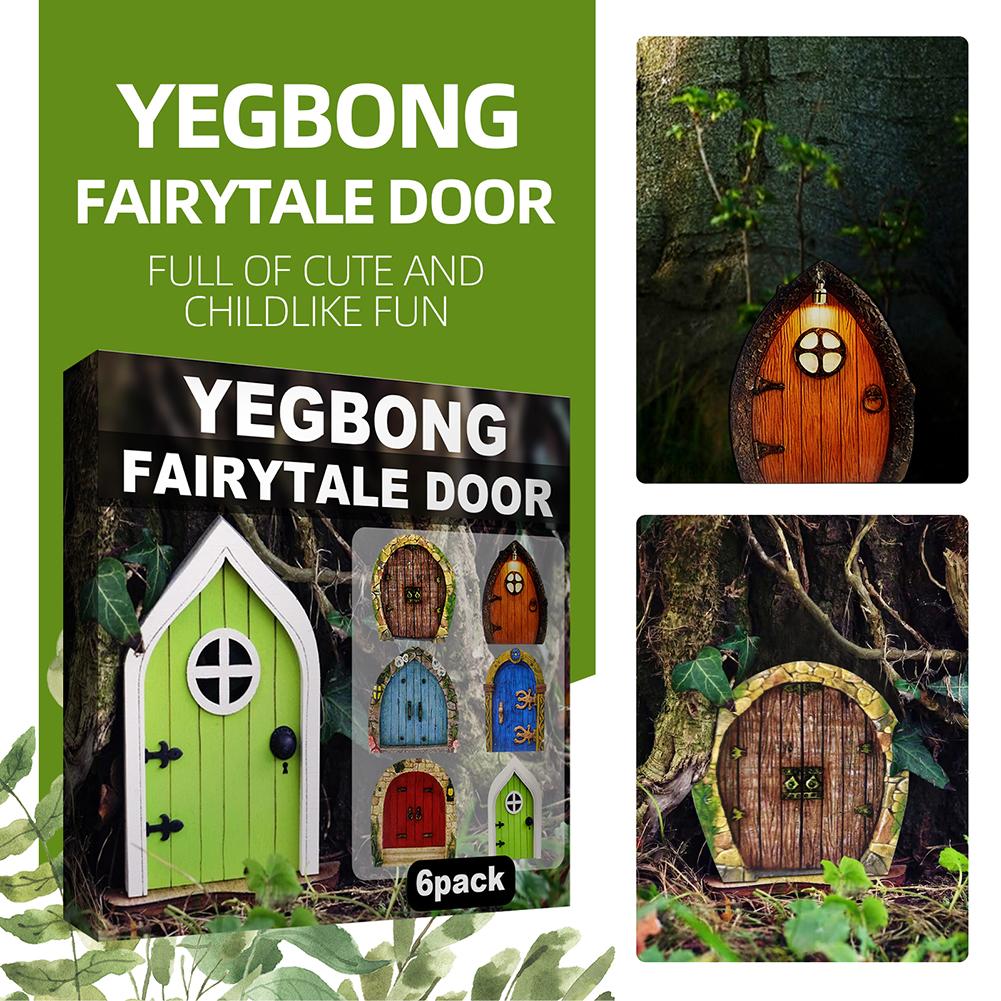 1/6 шт Мини Фея Эльф Дверь Деревянный Пейзаж Кукольный Домик Интерьер Стена Сад Скульптура Дверь Ремесло Украшения Кукольный Домик Аксессуары
