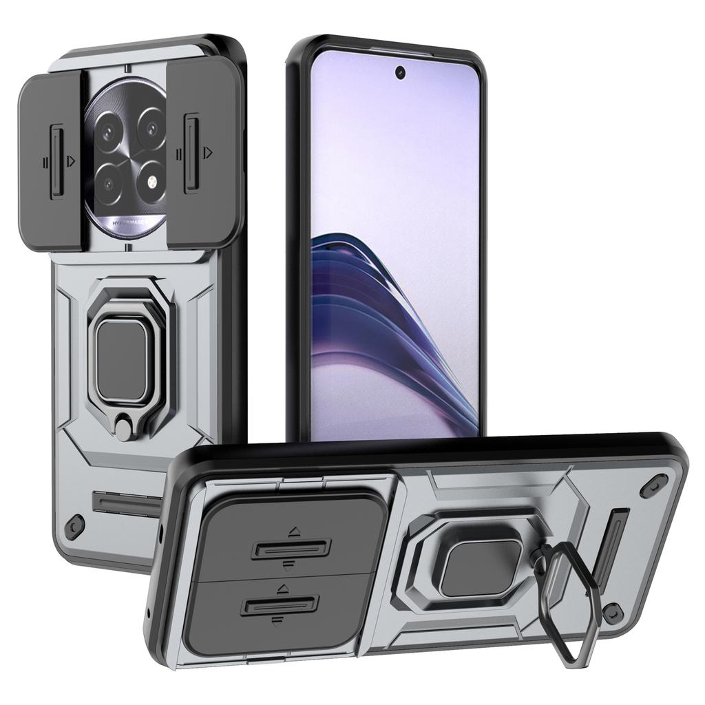 Для Realme 13 Pro 5G (Глобальный)/13 Про+ 5G (Глобальный) Чехол PC+TPU Kickstand Phone Protector с крышкой объектива