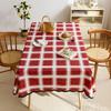 Plaid Table Cloth Simple Modern Light Luxury High-End Rectangular Fabric Waterproof Coffee Table Mat