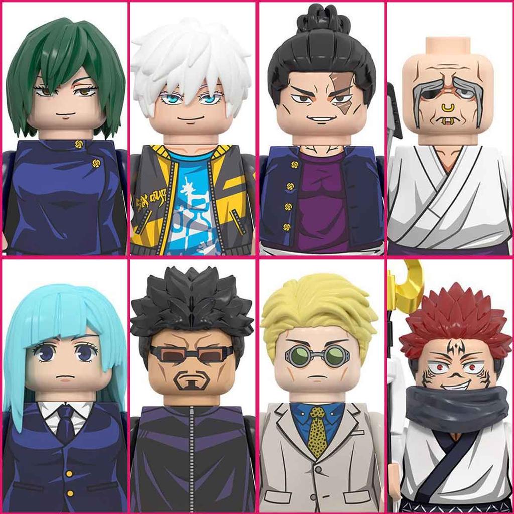 40pcs Jujutsu Kaisen Building Blocks Itadori Yuji Gojo Satoru Ryomen Mini Action Figure Accessories Christmas Gift for Kids
