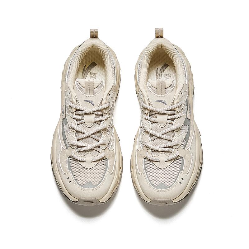 Anta Толстая подошва, удобные износостойкие легкие низкие повседневные туфли женские кроссовки Chalk-White 122438855-2