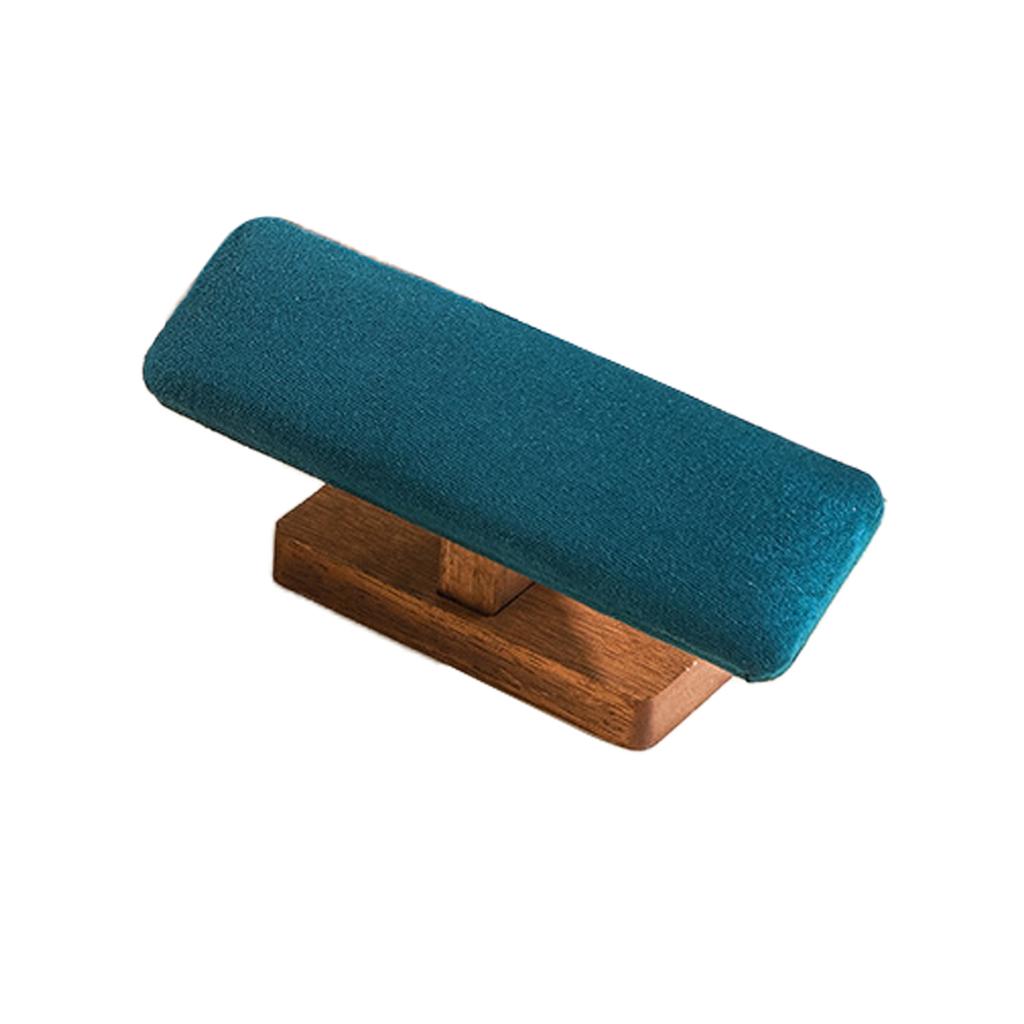 Velvets Bracelet Display Rack Wooden Base Watch and Hairbands Holder T Shaped Stand for Jewelry Storage and Organization