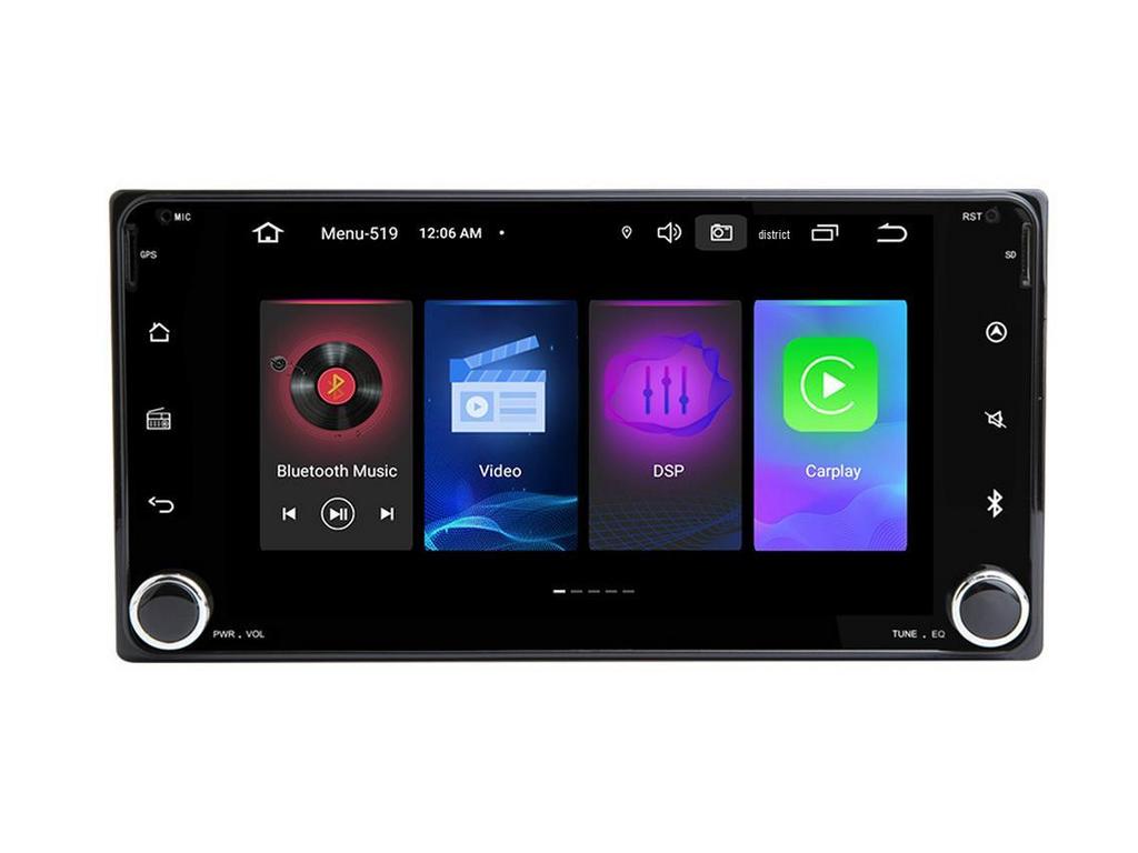 Система GPS-навигации и CarPlay для Toyota Corolla с камерой заднего вида и Bluetooth