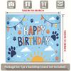 2D flat style [Party Banner] 2D flat banner 1-piece birthday happy paw print bone blue joy pet.PMJ