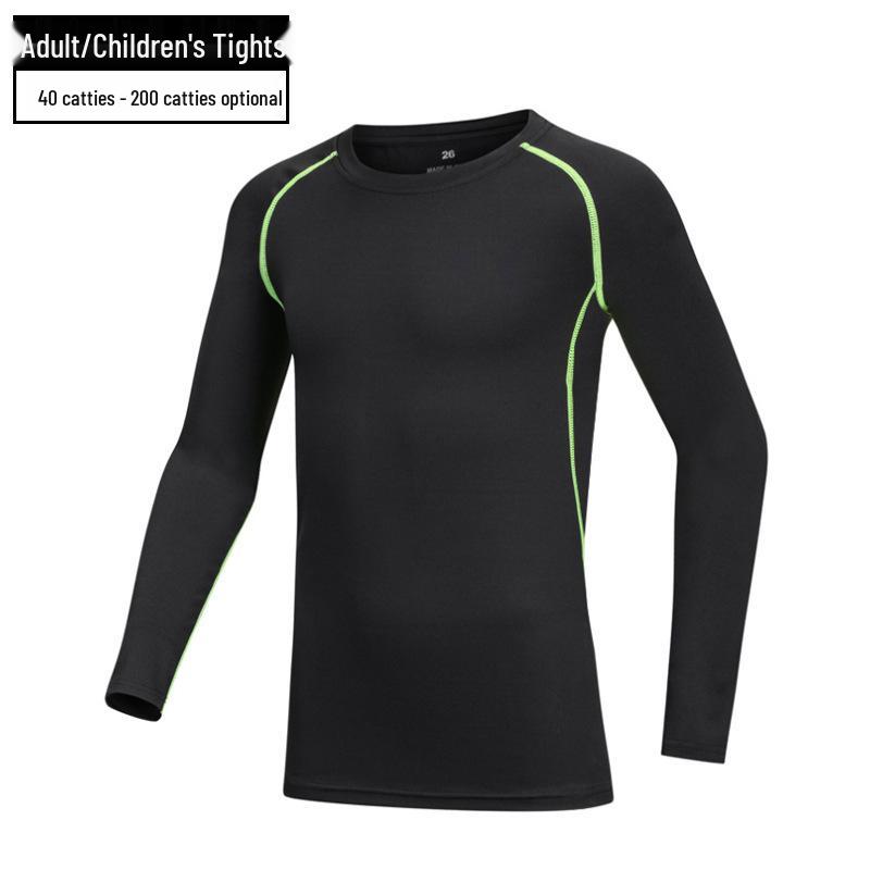 Плюшевые детские баскетбольные и футбольные быстросохнущие тренировочные костюмы для мальчиков - осенне-зимние спортивные тайтсы и базовые топы