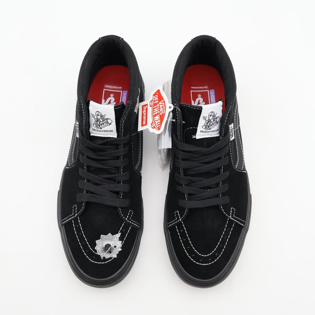 VN0A5KS1BLK Nate Lowman Supreme Vans Skate Grosso Mid Черный с прострелами (Мужской)