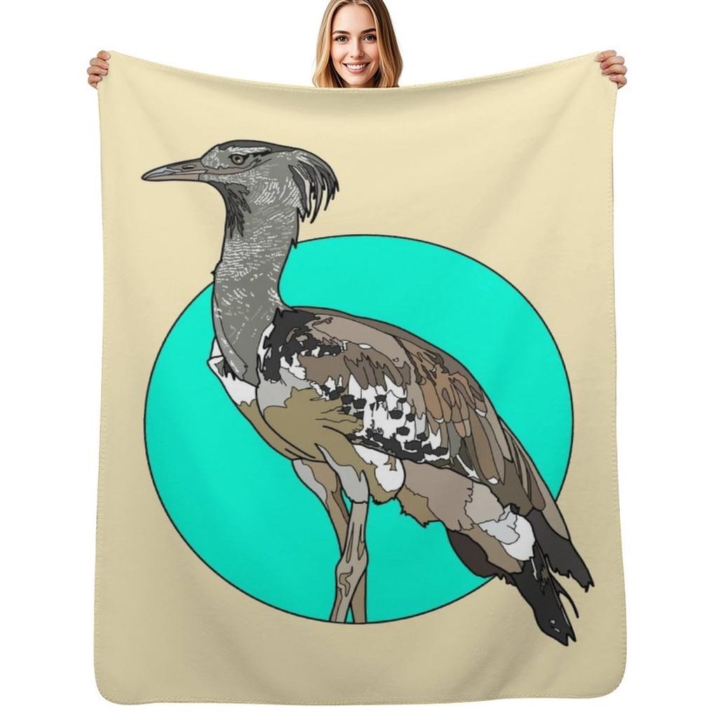 Kori Bustard Gift for Lover of Bustards Throw Blanket Long Lasting Soft Plush Blanket for Daily Use