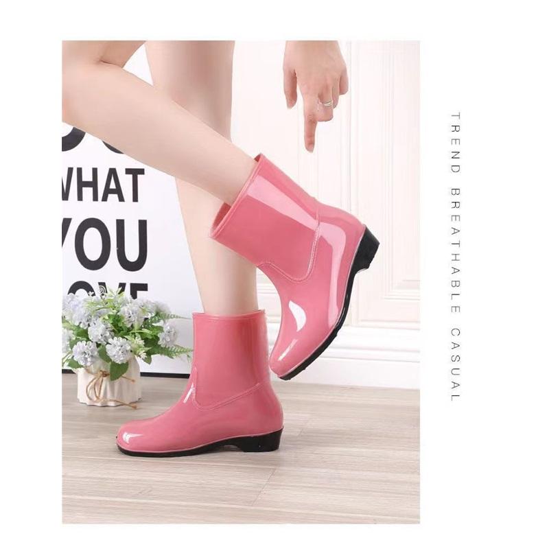 Женская модная уличная нескользящая водонепроницаемая обувь для дождя с резиновой подошвой