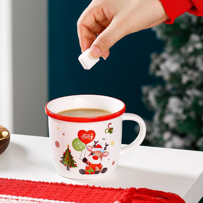 Милая мультяшная рождественская керамическая чашка кофейная кружка Санта-Кружка креативная чашка для воды