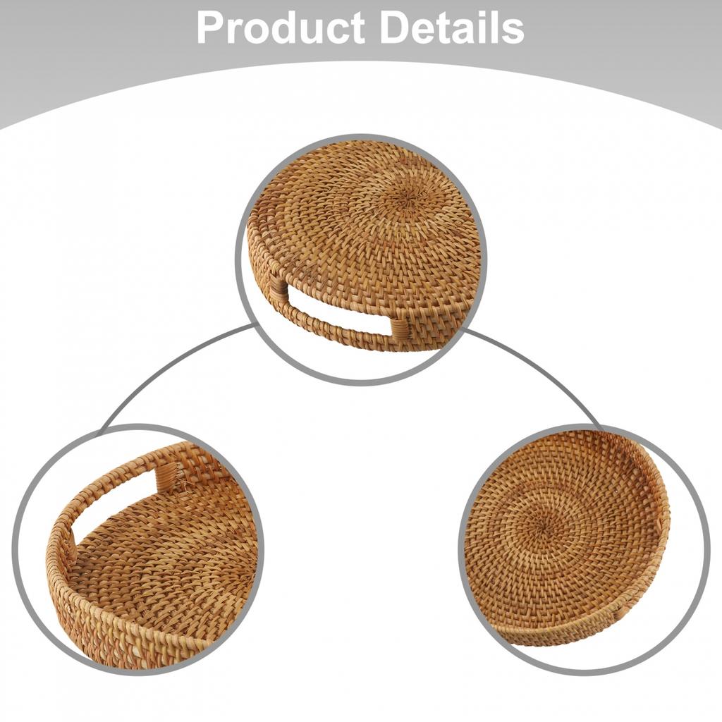 Rattan Tray for Serving and Storage Enhance Your For Home's Rustic Charm