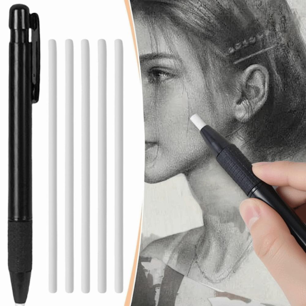 Press Retractable Retractable Eraser Pen High Precision Eraser Stick Refillable Pen School Office