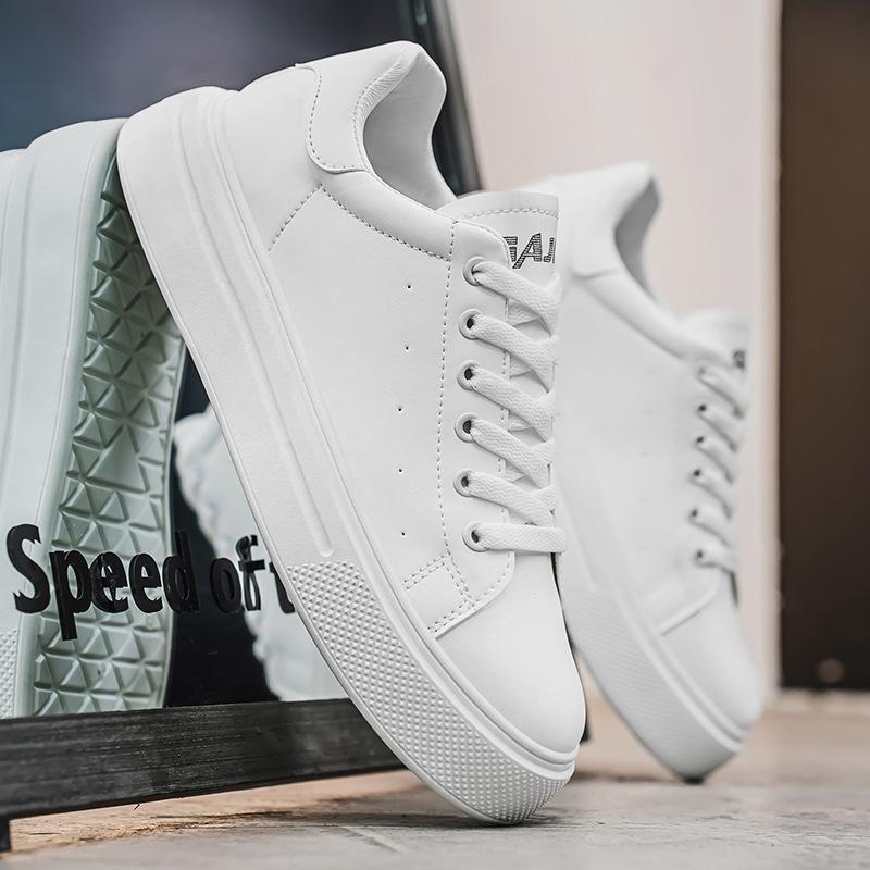 Мужская обувь Обувь для скейтбординга Весна Новые молодежные туфли Guochao Маленькие белые туфли Модные универсальные трендовые туфли для скейтбординга Повседневная обувь для скейтбординга