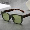 New Fashion Square Sunglasses Women Green Shades UV400 Retro Trending Men Punk Leopard Sun Glasses