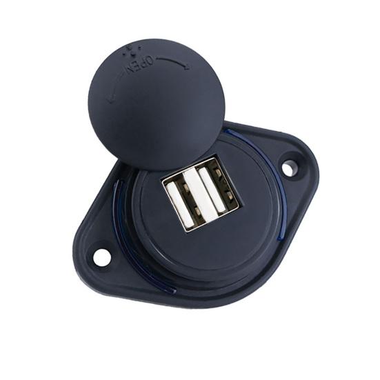 3.1A 12-24V Сдвижная крышка Автомобильный автобус Лодка Двойной USB-порт Зарядное устройство Розетка