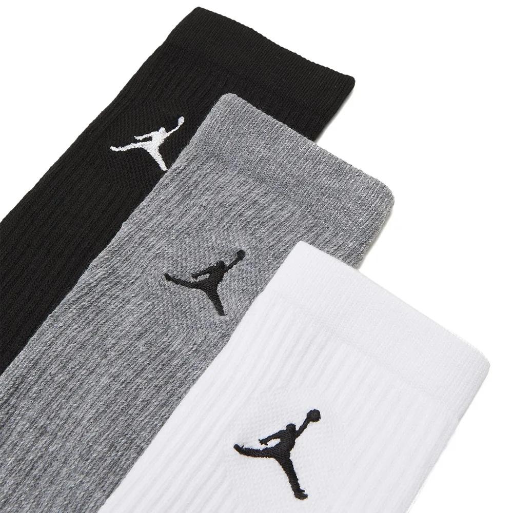 Air Jordan Everyday Crew Socks 3 Pairs 'White Grey Black' Men's DX9632-914