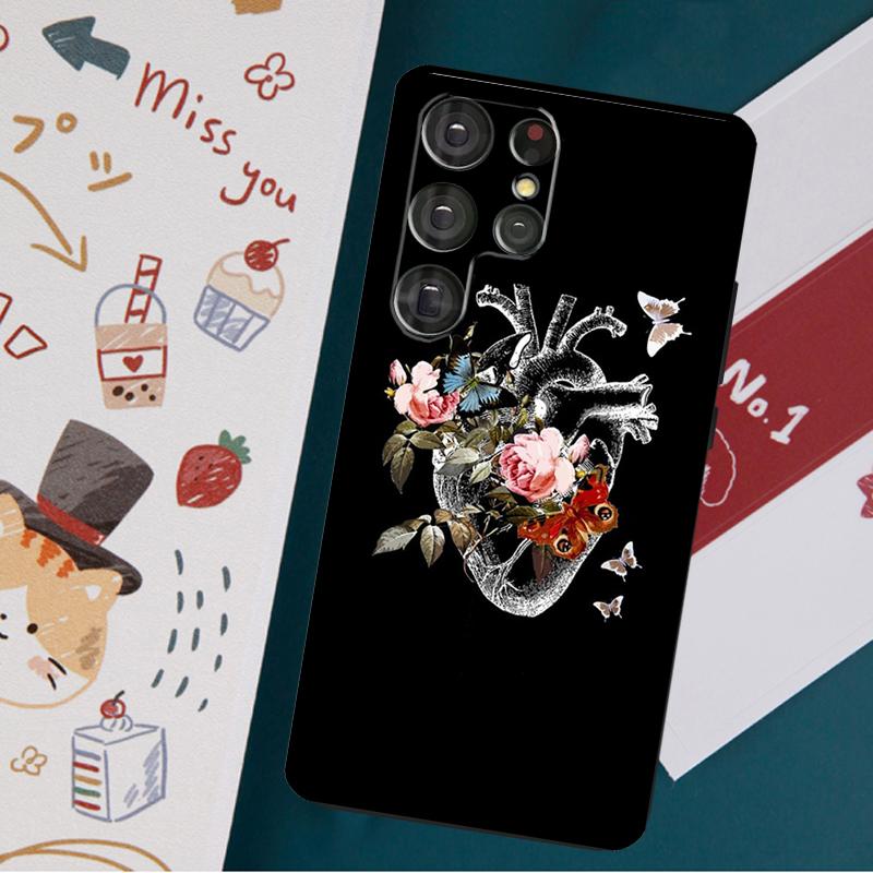 Медицинский чехол с изображением человеческих органов и сердца для Samsung Galaxy S23 S22 S21 Ultra S20 FE Note 20 Ultra S8 S9 S10 Note 10 Plus, чехол