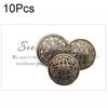 10PCS Carved Golden Hollow Buttons Clothing Handmade Sewing DIY Fashion European Decorative
