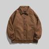 Men's Retro Suede Baseball Jacket - Casual, All-Match, Spring Fashion for Couples and Boys