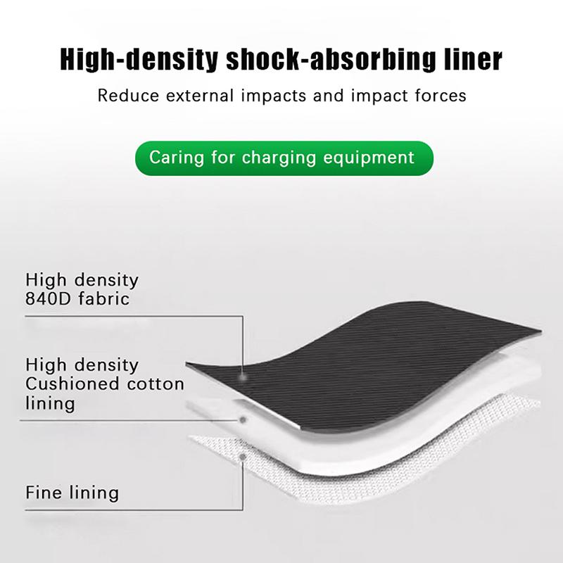 Сумка для кабеля зарядки электромобиля, сумка для хранения кабеля автомобильного зарядного устройства, органайзер для багажника автомобиля, водонепроницаемая сумка с ручкой для кабеля зарядного устройства