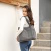 Canvas Tote Bag For Women With Zipper Pockets And Retro Style For Daily Use