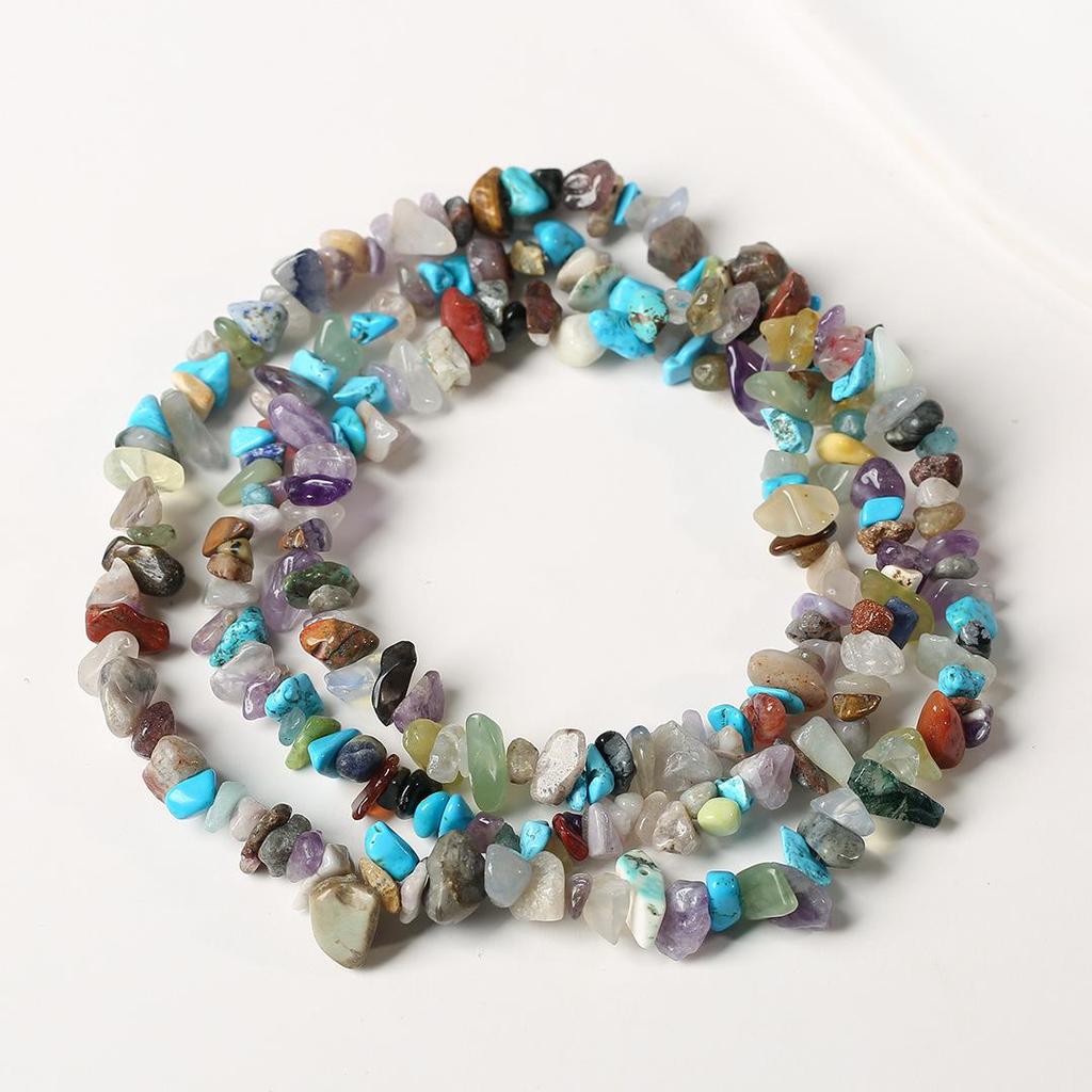 Ожерелье из натурального аметиста, 80 см - Полированные, Неправильные полоски для изготовления украшений и браслетов своими руками