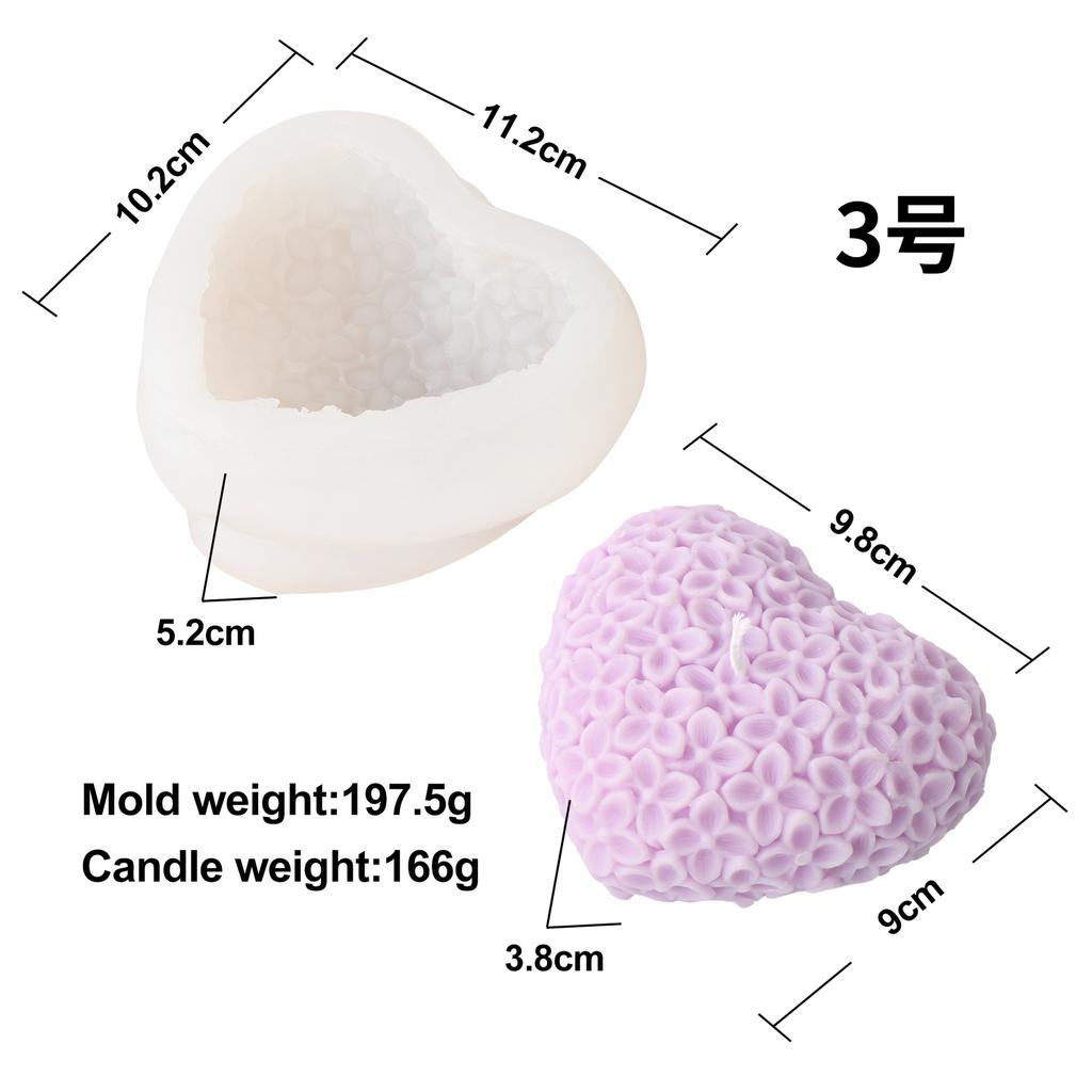Новый День святого Валентина Цветок Свеча Силиконовая форма DIY Сердце Мыло Гипсовый Инструмент Для Изготовления Домашнего Декора Подарки на День святого Валентина