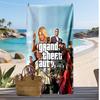 Полотенце для пляжа с принтом Grand Theft Auto, быстросохнущее, супервпитывающее, мягкое, легкое, для бассейна, летних путешествий