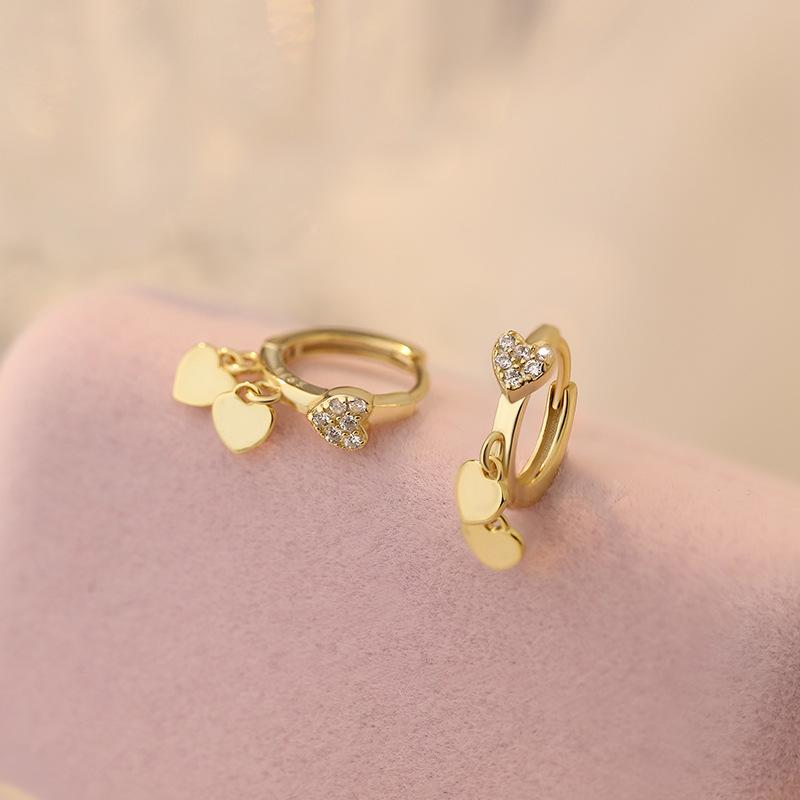 Простые серьги-кнопки Love Girl для женщин, темпераментные, легкие, роскошные, высокого класса, нишевые серьги, новый стиль