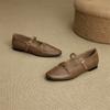 Fashion New Spring/autumn Genuine Leather Women Shoes Round Toe Mary Jane Shoes for Women Fashion Retro Belt Buckle Low Heel Women Pumps
