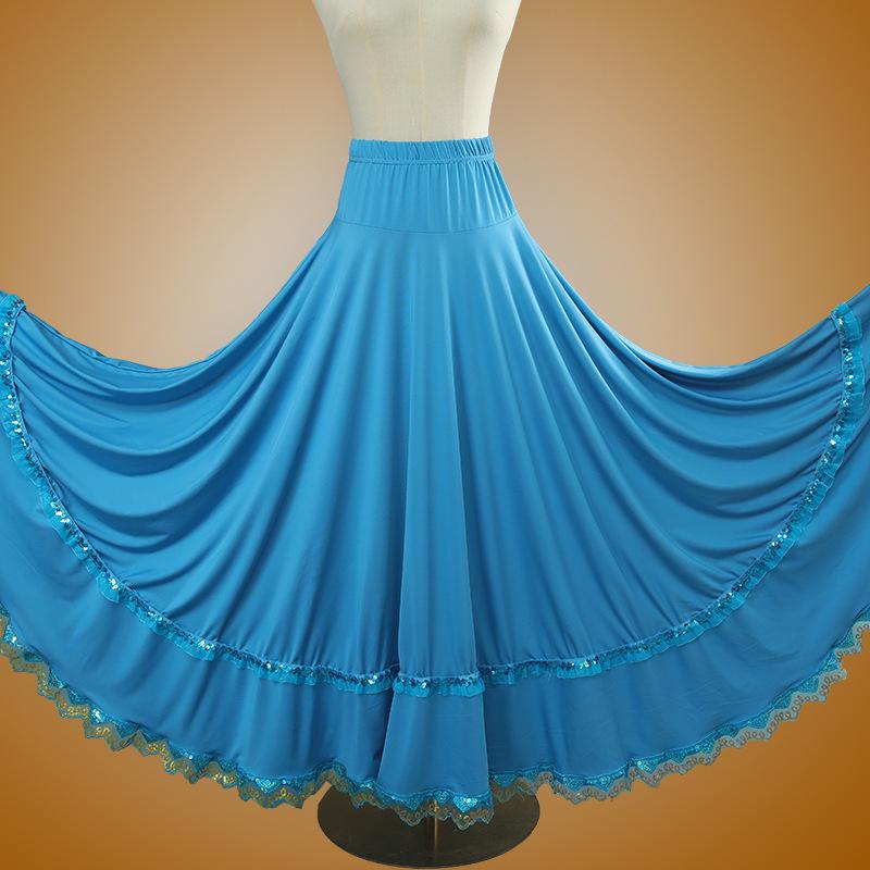 Square Dance Stage Costume: High Waist Ethnic Swing Skirt for Women (Adult, Spring/Summer)