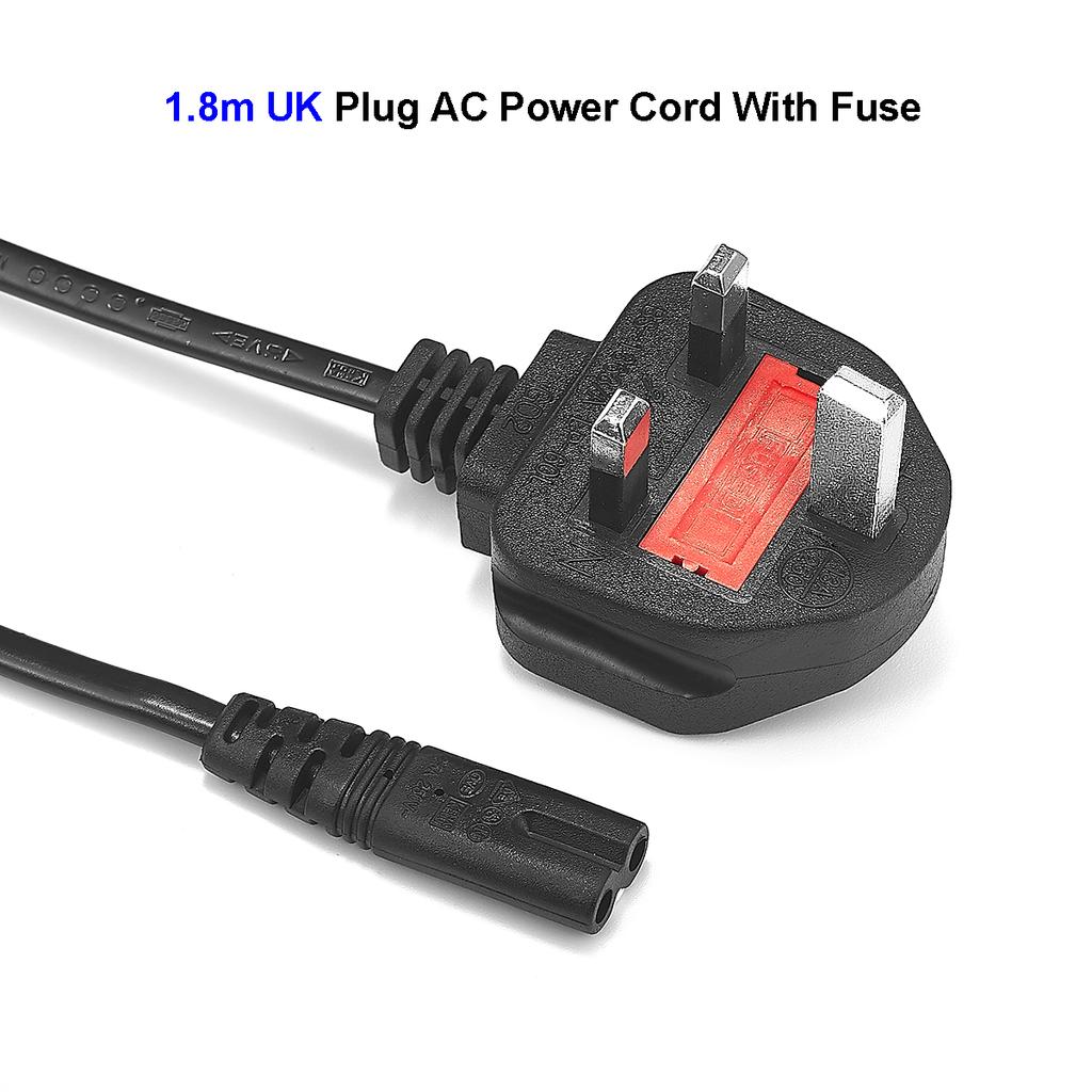 Кабель питания переменного тока 2pin IEC C7 Figure 8 Cable 1.5m EU AU UK US Power Plug для Dell LG Asus Samsung Notebook TV Printer Xbox One X PS4
