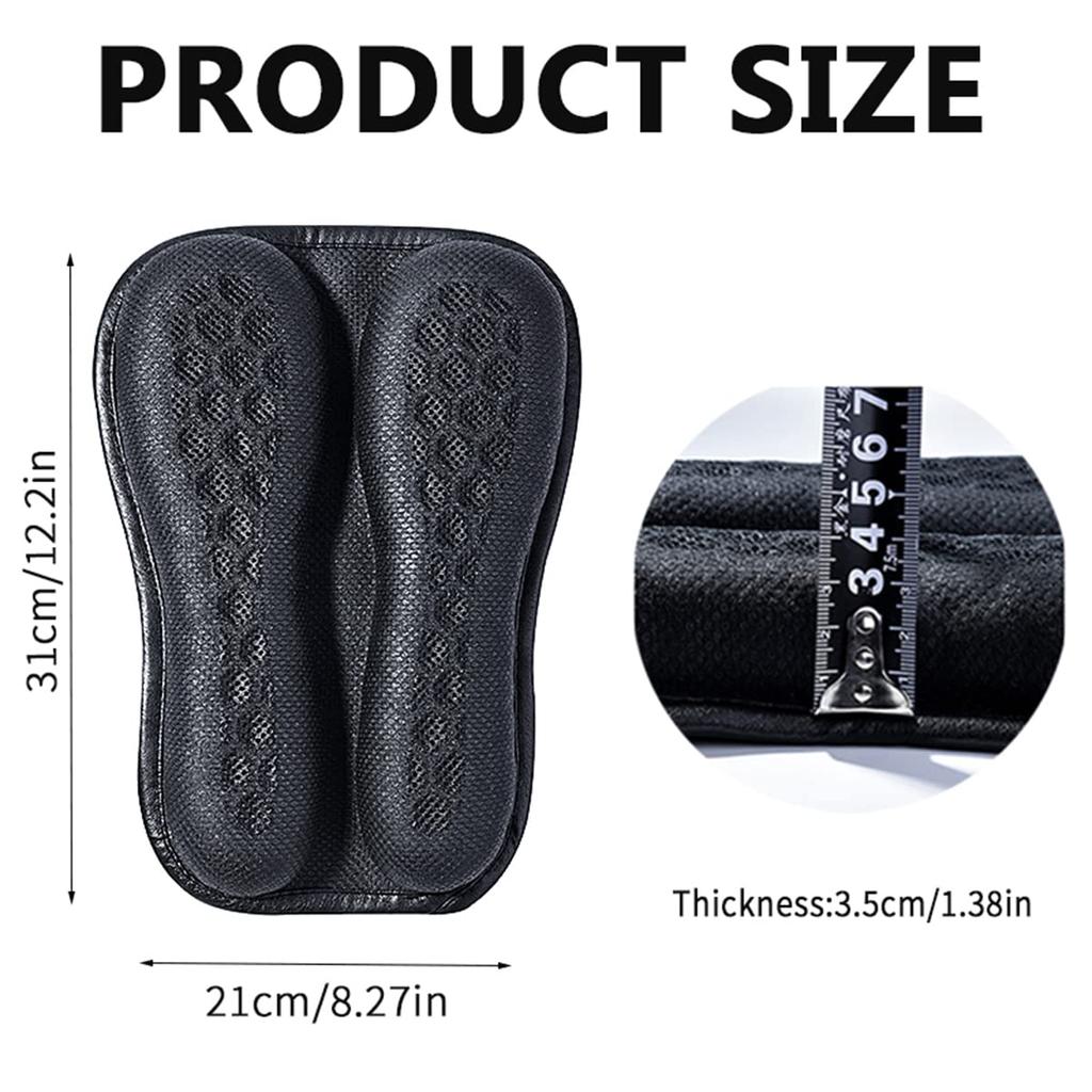 Foldable Motorcycle Seat Cushion,High Elasticity Gel 3D Honeycomb Comfortable Breathable Shock Absorption for Long Ride Seat Cushion