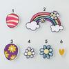According To Embroidery Embroidery Cloth Sticker Computer Embroidery Stamp Cute Rainbow Flower Love Clothes Decoration Patch Sticker Cloth