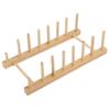 Bamboo Dish Draining Rack Plate Holder Multipurpose Bowl Cup Display Book Storage Shelf Kitchen