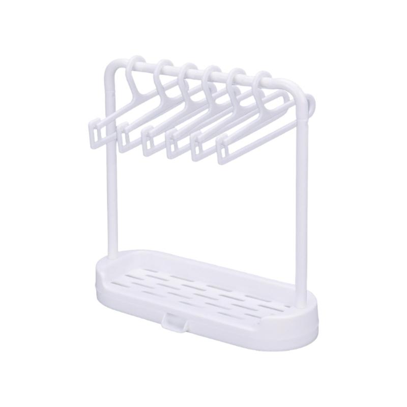 Doll Dress Display Rack Storage Organizer with Hanger Stable Structure Plastic Doll Clothes Stand For Miniature Garment