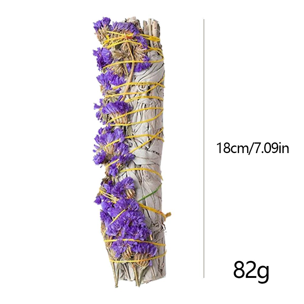 Цветочные натуральные белые шалфейные травяные палочки для очищения помещений, ароматические палочки для домашнего очищения
