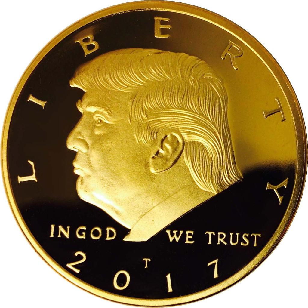 Donald Trump Gold Coin 2017, Gold Plated Collectable Coin, 45th President, Certificate of Authenticity Official GOPBOX