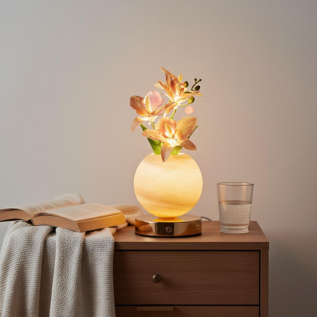 Диммируемая искусственная цветочная лампа с вазой и USB-зарядкой, светодиодные настольные декоративные ландшафтные светильники в подарок женщинам на День матери
