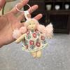 Милая мультяшная кукла в цветочном платье Брелок для женщины Девушки Подвеска Декор для сумки Плетеная Аксессуар Тканевая Игрушка Брелок Украшение