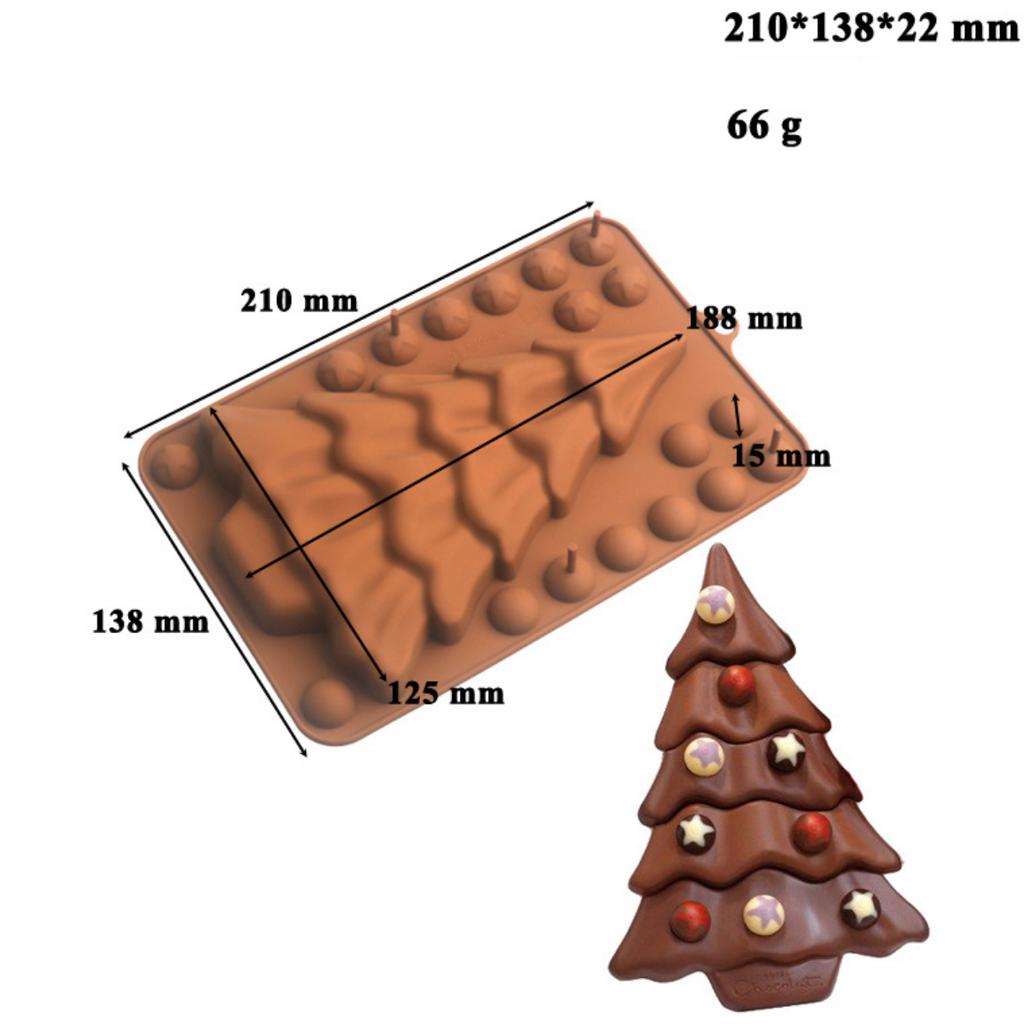 Смешанные стили Рождественская елка серия шоколад силиконовая форма Санта набор для выпечки торт печенье желе форма для вечеринки фестиваль свечи Декор