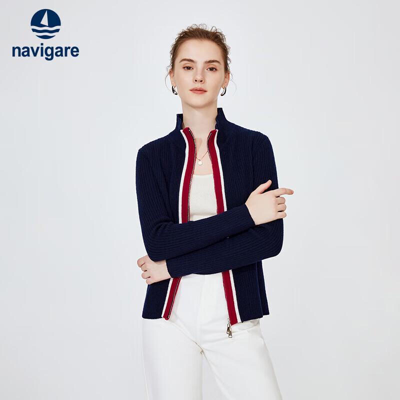 Navigare Women's 100% Wool Casual Knit Cardigan