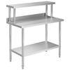 VidaXL Kitchen Work Table with Shelf 120x60x120 Cm Stainless Steel