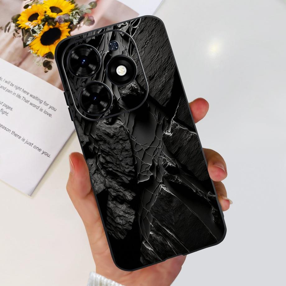 For Tecno Spark GO 2024 2023 2022 Case Soft TPU Silicone Clear Bumper Coque BG6 BF7n KG5 Fundas Marble Space Man Dragon Etui