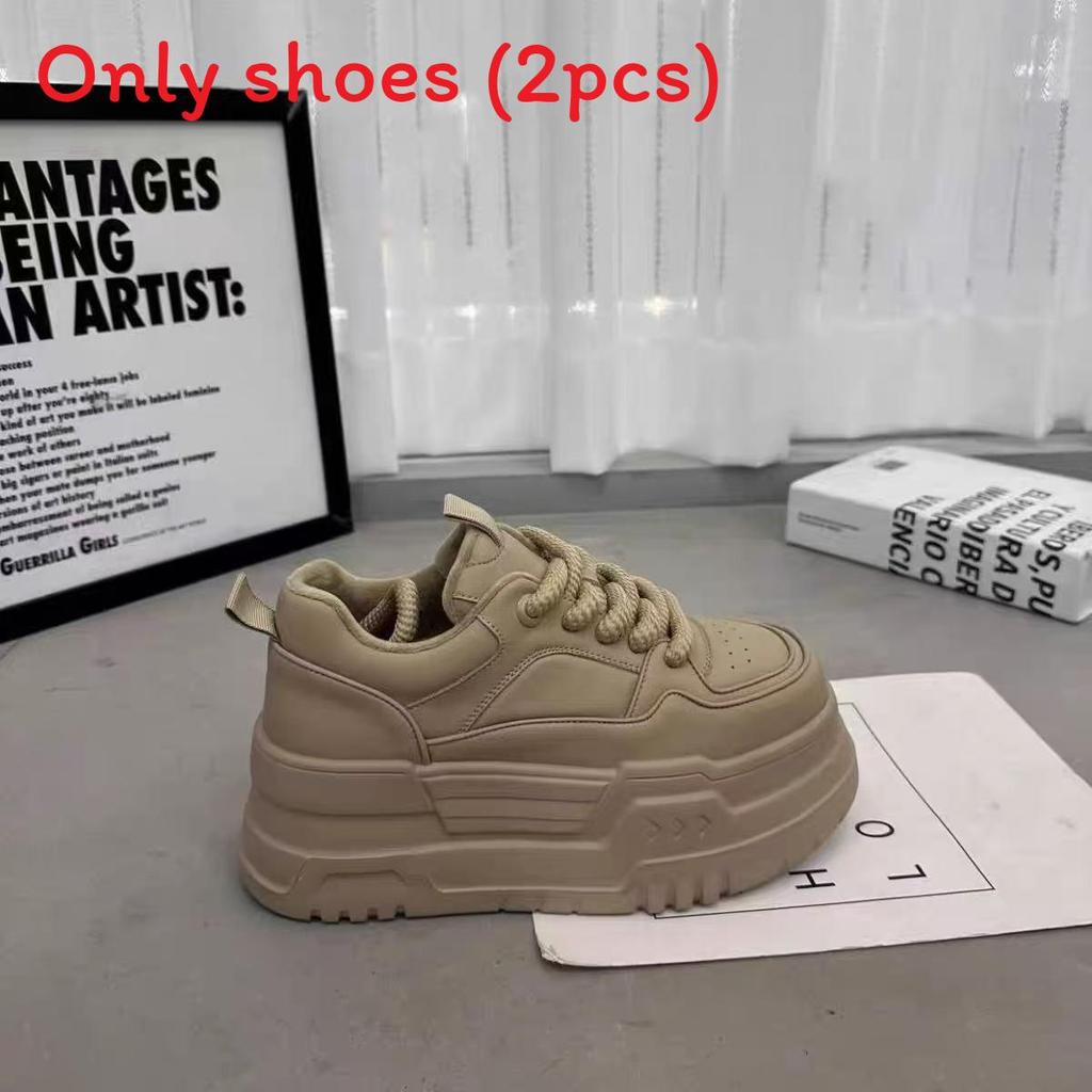 Womens Platform Sneakers With Foam Sole And Elevating Heel For Casual Daily Wear