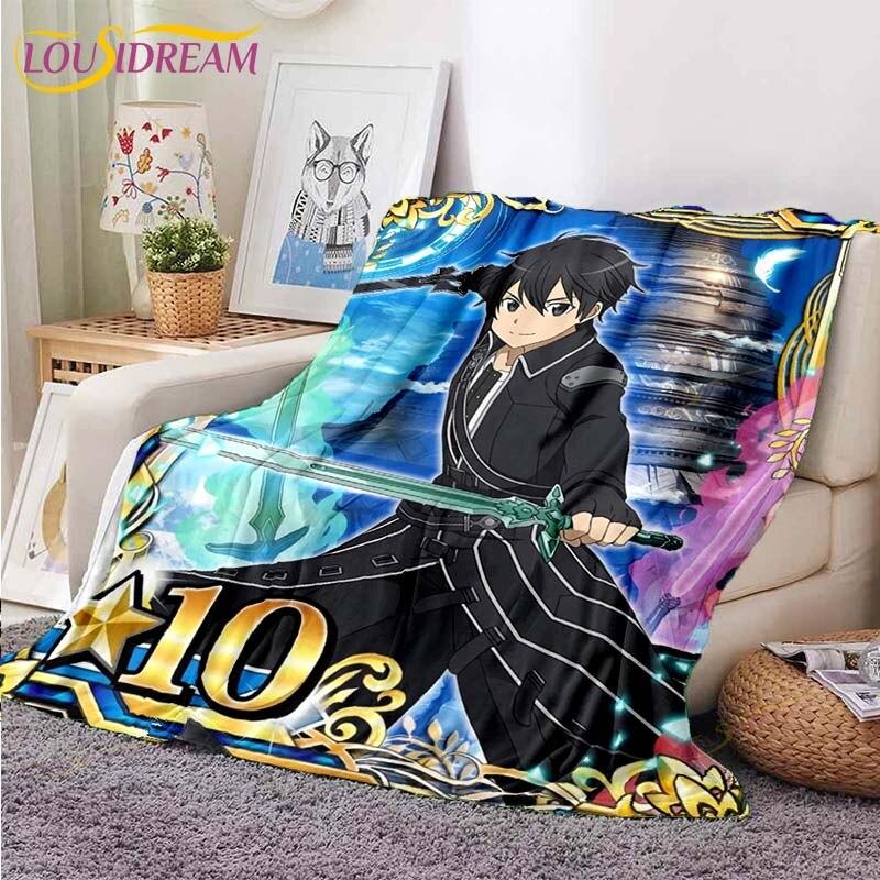 Одеяло Asuna Sword Art Online, одеяло для дивана-кровати, супер мягкое теплое одеяло, флисовое одеяло
