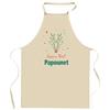 Tablier De Cuisine - Joyeux Noël Papounet Cerf - Coton Robuste - Impression Made In France - Liens Ajustables