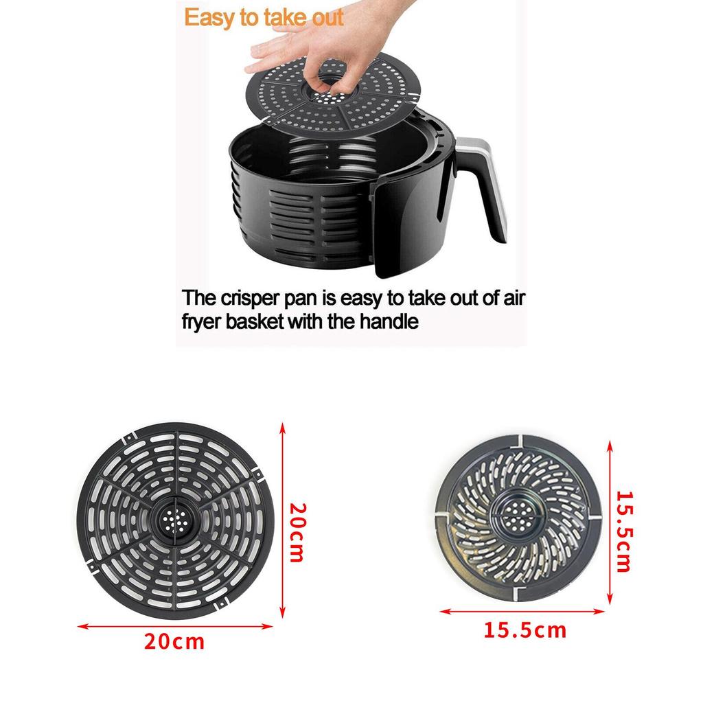 Round Arc-shaped Instant Vortex 4qt Air Fryer Grill Pan Grid Non-stick Easy To Clean