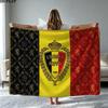 Belgica Print Flannel Blanket High Quality Warm Comfortable Cover for All Seasons Perfect for Gifts Home Decor