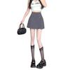 2025 Весна Женская Юбка-шорты А-силуэта с высокой талией - Модная, Стройнящая, Повседневная посадка