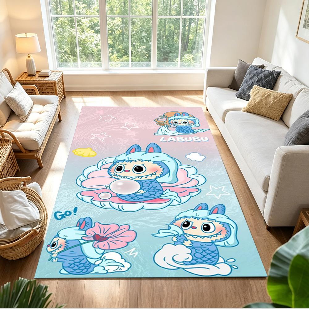 Labubu Carpet Suitable for Playrooms Living Rooms Hallway Study room Antislip Carpet Decorate Offices Birthday/Christmas Gift